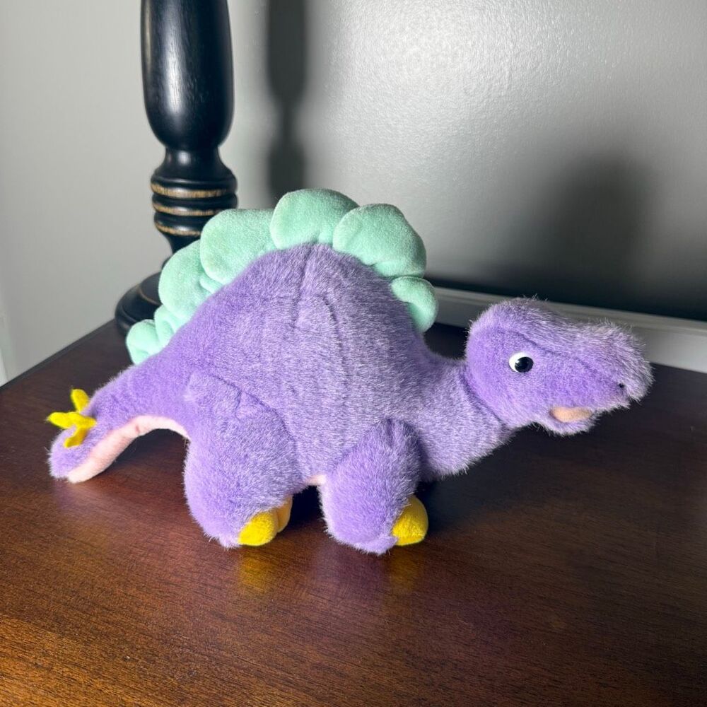 Plush Creations, Inc Purple Dinosaur Plush Plays Put On A Happy Face Stuffed Ani - Picture 4 of 7